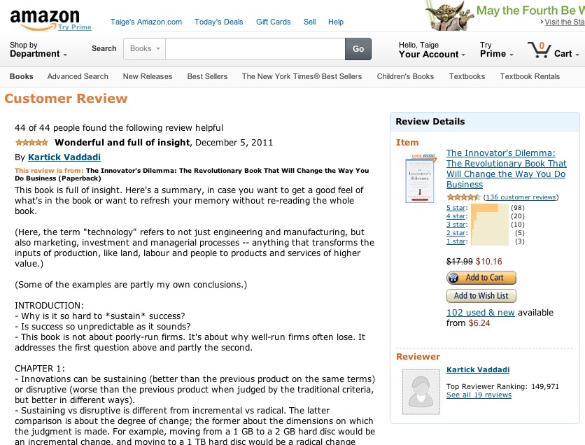 Amazon Review Book Summary